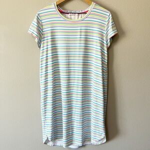 Fresh Produce Promenade Stripe Short Sleeve Tee Shirt Dress Women’s Size Medium